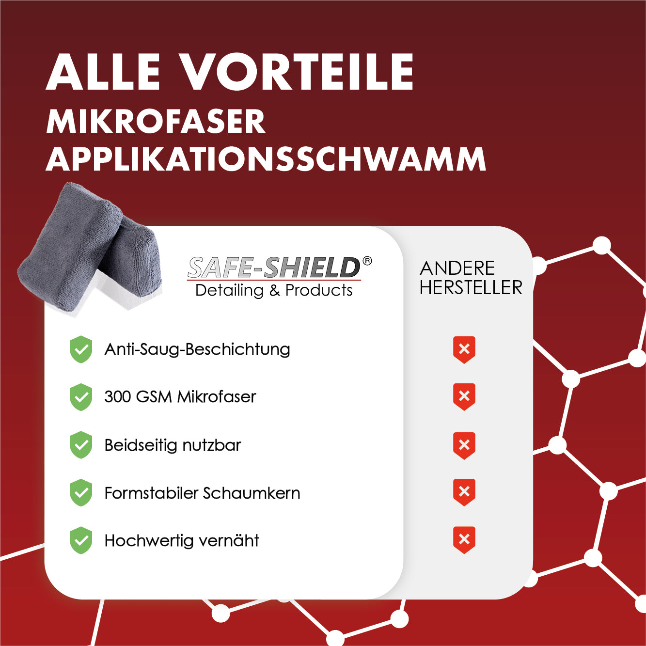 4x microfiber application sponge