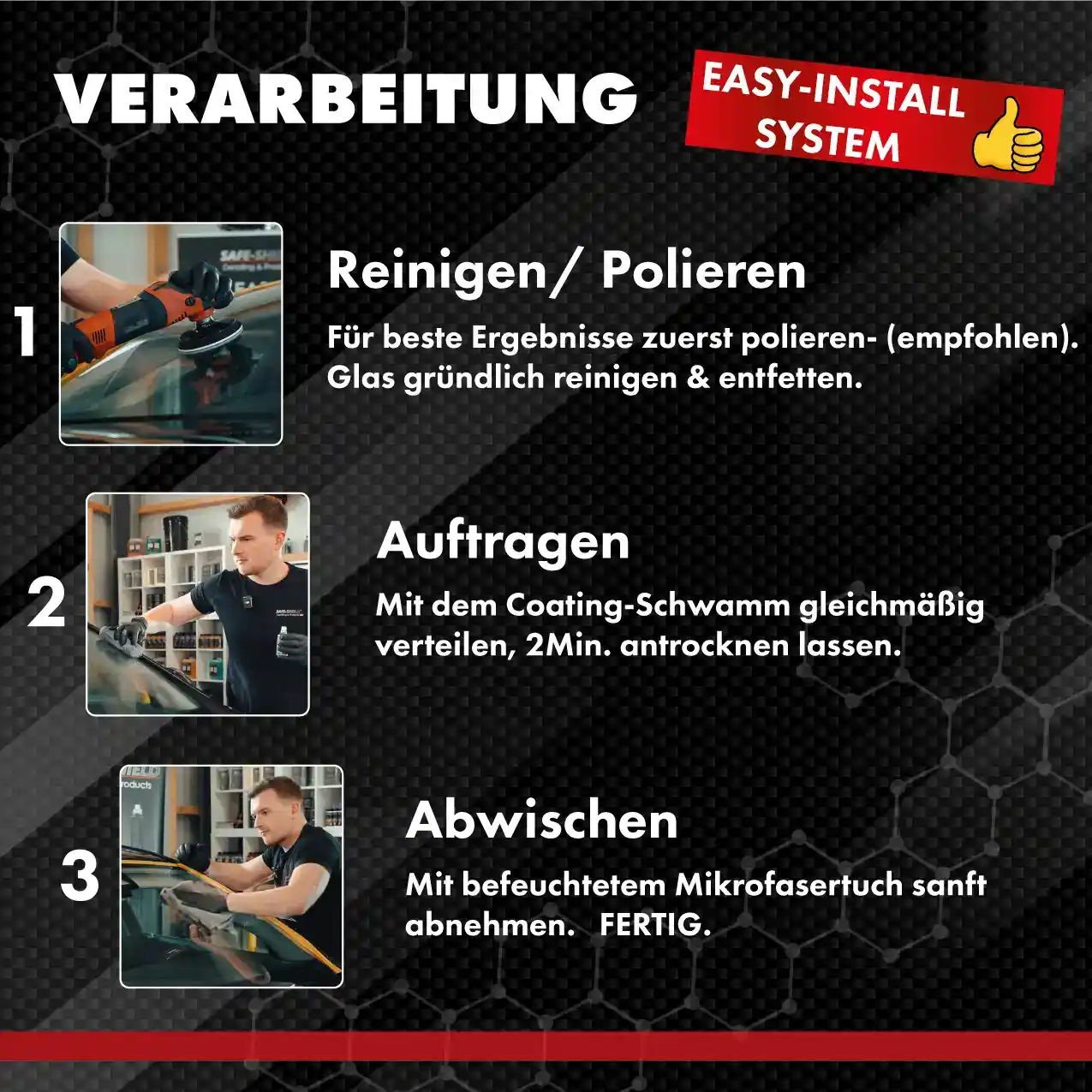 anleitung fuer glas und schieben versiegeln