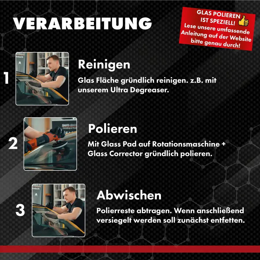 anleitung fuer glas politur